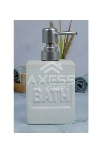 Axesso SERAMİK BATH Yazılı Beyaz Renk Sıvı Sabunluk
